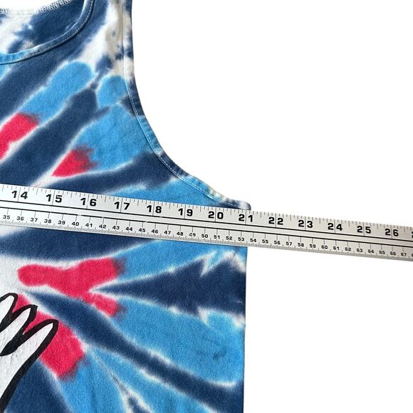 The Wonder Years Punk Band Tank Top Mens Medium Blue Tie Dye Sleeveless Pullover - Picture 5 of 7
